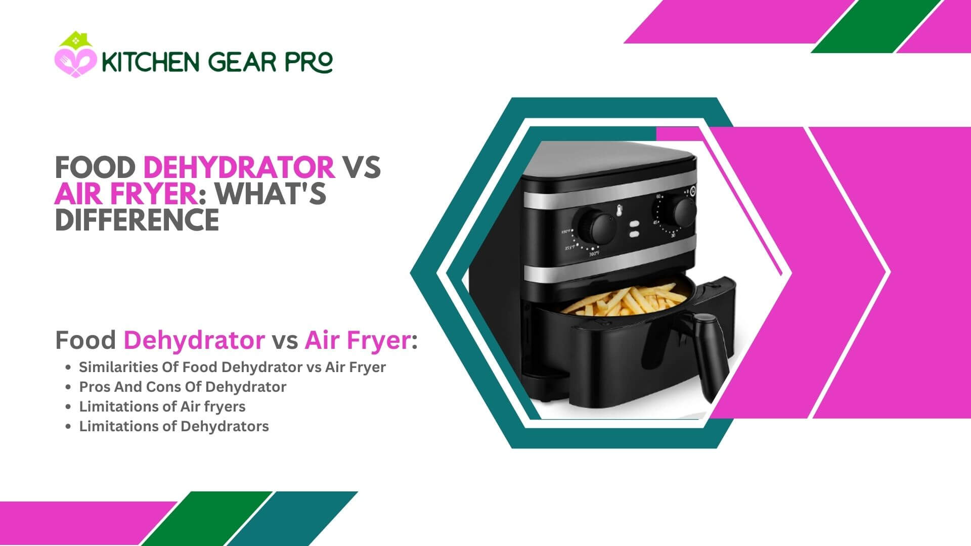 Food Dehydrator vs Air Fryer What's Difference